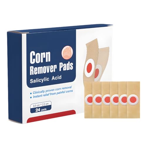 GXGM 24 piezas Parches para eliminar callos en los pies, parches medicinales con ácido salicílico al 40% para eliminar callos en los dedos de los pies.