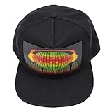 WOHPNLE LED Cap, LED -Baseballhut -Sound aktiviertes Licht up Baseball Cap Tripy Rave Hut für Männer, Frauen verstellbare Coole LED -Baseball -Kappe für Party Weihnachten Halloween (JHC06)
