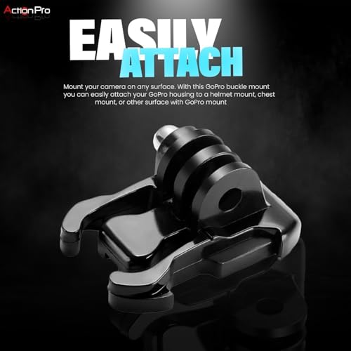 Image of Action Pro Quick Release Basic Mount with Screw, Compatible with GoPro 13 /12 /11 /10 /9 /8 /7 /6 /5 /4 /3+ /3, SJCAM, Yi, Insta360, Eken, Noise Play & Other Action Cameras (Pack of 5)