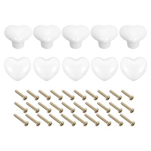 Uxcell 10Pcs Ceramic Knobs, Kitchen Drawer Knobs