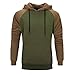 Muscularfit Work Shirts for Men 2023 Fashion Casual Drawstring Hoodies Color Block Patchwork Blend Fleece Pullover Sweatshirt Slim Fit Polo t Shirts for Men Green M