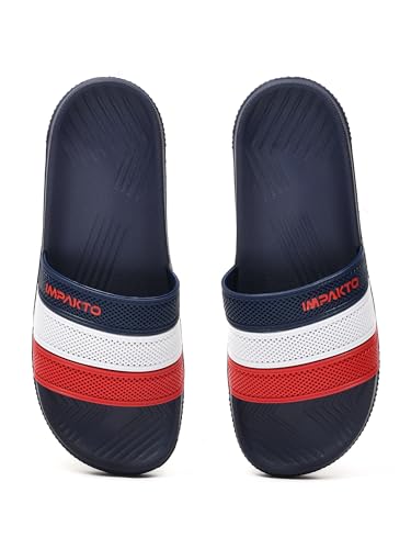 Image of Impakto Men's Casual Sliders | Cushioned Comfort Slip-On Slipper | Lightweight EVA Sole | Slippers for Home & Outdoor Use