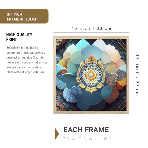 Image of kotart Aesthetic Modern Wall Decor Paintings with Frame for Home Decoration - Painting for Living Room Bedroom - Painting for Wall Decoration Set of 4 (Art 6, Big (13x17 or 13x13 inch))