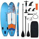 NAFCOOL Inflatable Stand Up Paddle Board,10'4"×32"×6" Surfing Standing Paddle Board with SUP Accesso
