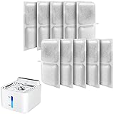 10 Stück Katzenbrunnen Filter für PLOOHT Batteriebetriebenen Katzenbrunnen mit Bewegungsmelder