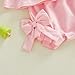 Amiblvowa Baby Girl Summer Clothes Set Cute Fly Sleeve Embroidery Flower Tank Tops Bowknot Bloomer Shorts Infant 2pcs Outfit (Ruffle Pink, 12-18 Months)