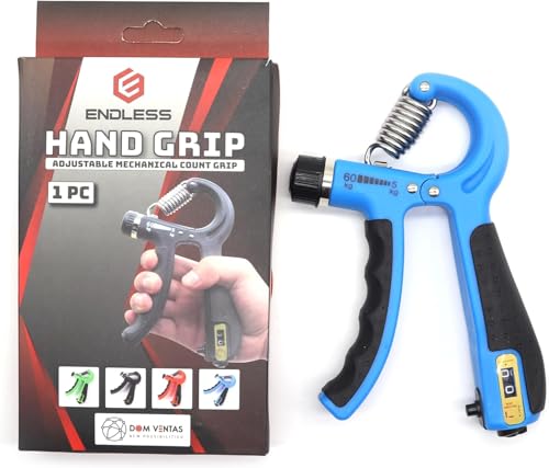 Endless Adjustable Hand Grip Strengthener | Assorted | Exercise Equipment to Use in Home and Gym for Forearm and Finger Power Gripper Exercises