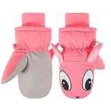 DÉTAILS : les gants pour enfants avec doublure en peluche et bandes élastiques gardent les mains de votre bébé au chaud et empêchent la neige et l'air froid de pénétrer ; la boucle anti-perte est efficace pour éviter de les perdre.