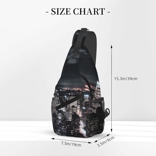Mochila cruzada de pecho para hombre negra miniatura 3