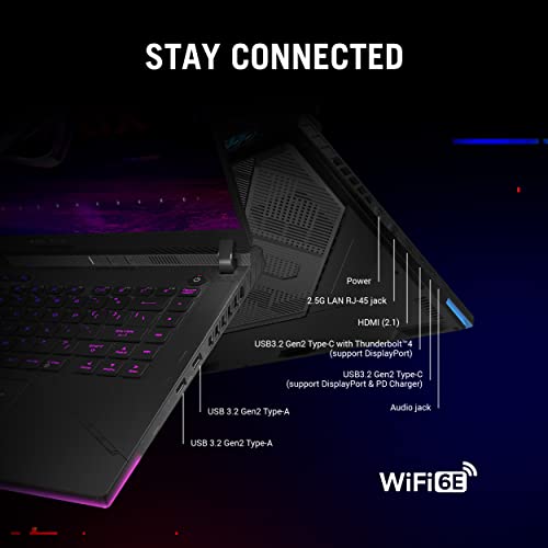 ROG Strix Scar 16 (2023) Gaming Laptop, Nebula HDR QHD 16" 240Hz/3ms, 1100 nits, Mini LED, GeForce RTX 4090, Intel Core i9-13980HX, 32GB DDR5, 2TB PCIe, Wi-Fi 6E, Windows 11 Pro, Off Black - Notebook - Immagine 10