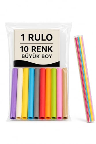 Renkli 50X70 cm Fon Kartonu, 10 Renk, 1 Rulo, Büyük Boy