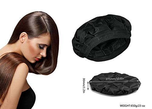 Cordless Deep Conditioning Heat Cap, Yebeauty Thermal Conditioning Heat Cap for Hair Styling and Treatment, Heated Hair Steamer Gel Cap for Deep Penetrating Hair and Hair Nursing Care - Black - Thumbnail 2