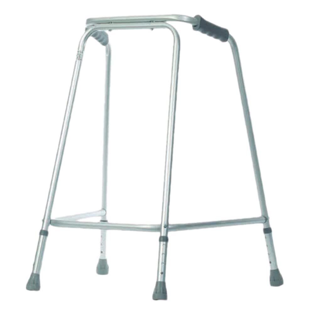 Lekka aluminiowa rama bariatryczna do chodzenia - regulowana wysokość od 860 mm do 960 mm, 222 kg (35 kamieni), limit wagowy, antypoślizgowe gumowe tulejki - ergonomiczne uchwyty