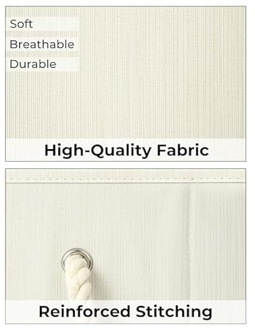 StorageWorks Large Storage Baskets for Organizing, Foldable Storage Baskets for Shelves, Fabric Storage Bins with Handles, Beige, White & Ivory, 3-Pack