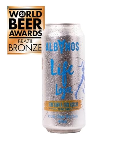 Pack 12 Cerveja Albanos Life Zero Açúcar Zero Carbo Lata 473ml