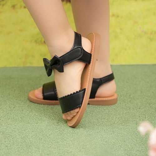Image of Toddler Girls Sandals Little Girl Summer Flat Sandal Baby Open Toe Outdoor Beach Holiday Dress Shoes