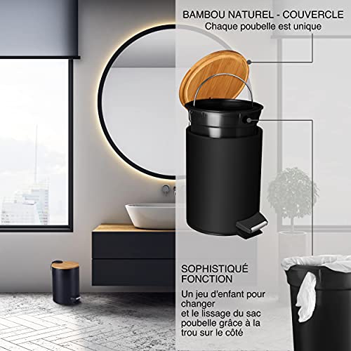 Poubelle salle de bain 3L pédale Soft Close VMbathrooms