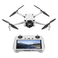 DJI Mini 3 (DJI RC) – Leichte, Faltbare Mini Drohne mit Kamera 4K HDR, unter 249g, 38 Min Flugzeit, Vertikalaufnahmen, 3-Achsen-Gimbal, 10 km HD-Übertragung, Windresistent, Automatische Rückkehr, C0