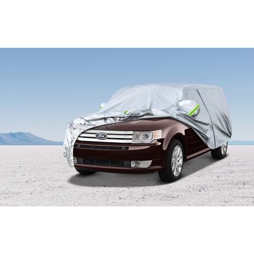 Image of KouKou 6 Layers Car Cover Custom Fit Ford Flex from 2008 to 2019, Waterproof All Weather for Automobiles, Sun Rain Dust Snow Protection. (Ships from US Warehouse, Arrive Within 3-7 Days)