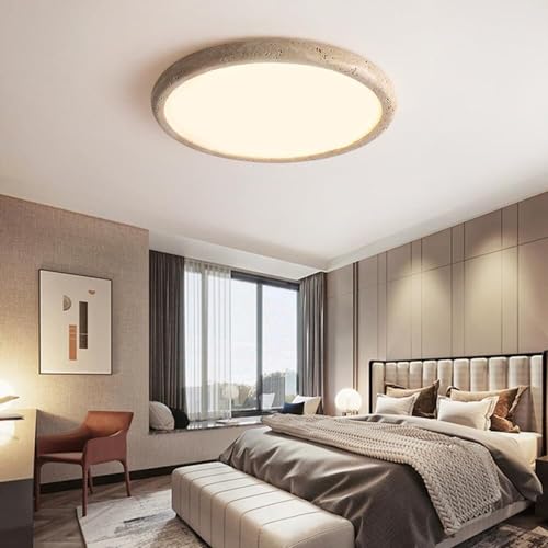 Plafonnier travertin à intensité variable, éclairage LED 3 températures de couleur moderne - 5