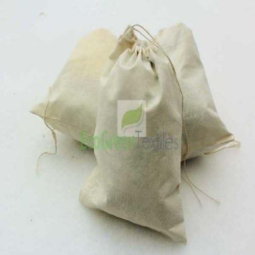 (4x6 inches) Cotton Bags, Reusable Produce Muslin Bags – Premium Quality Recyclable Fabric, Multipurpose Drawstring Storage Pouch for Everyday Use (Pack of 100)