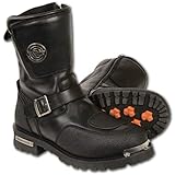 Milwaukee Leather MBM9070 Men's Black Engineer Boots with Reflective Piping and Gear Shift Protection - 9.5