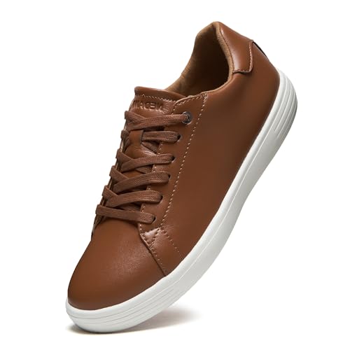 NEDAWM Mens Dress Sneakers Leather Casual Dress Shoes for Men Oxford Plantar Fasciitis Shoes for Heel Pain Relief