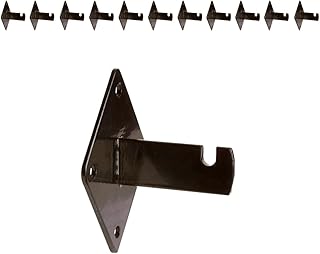 DISPLAYS101 - Black Gridwall Mount Brackets for Grid or Slatgrid Panels, Ideal to Display Gridwall Panels on The Wall, Pack of 12 Grid Panel Brackets