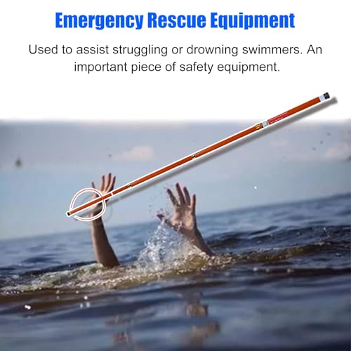 Gancho de rescate para piscinas extensible equipo de salvamento naranja de 120 kg 5