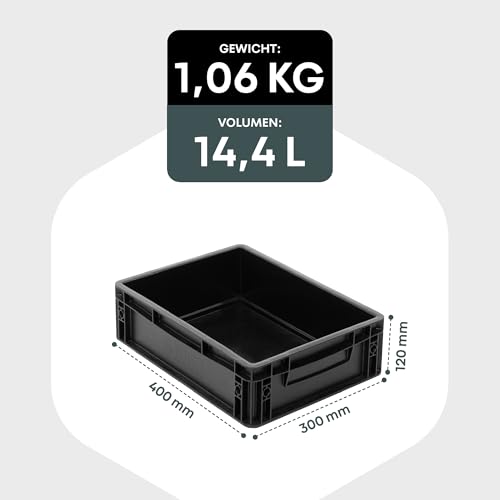 BOXIO - SOLO UP: Aufbewahrungsbox 40x30x12 cm - Eurobox – Ansicht 2