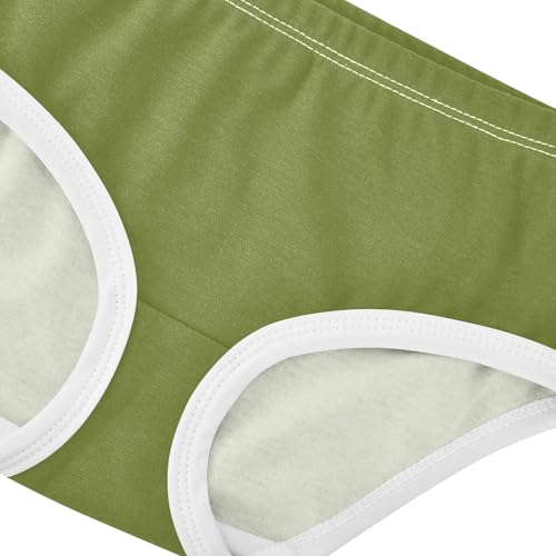 Joisal Toddler Girls Underwear 2t Cotton Cute Panties Girl Florals Kids Undies Briefs Moss Green4