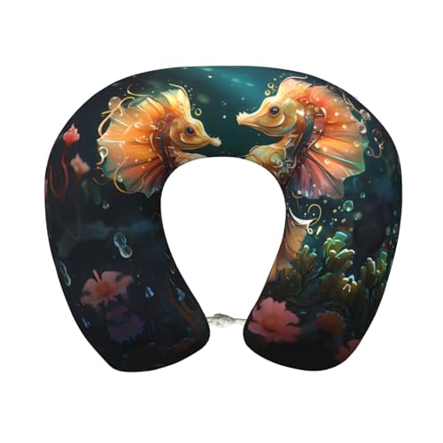 Almohada de viaje de espuma viscoelástica en forma de U