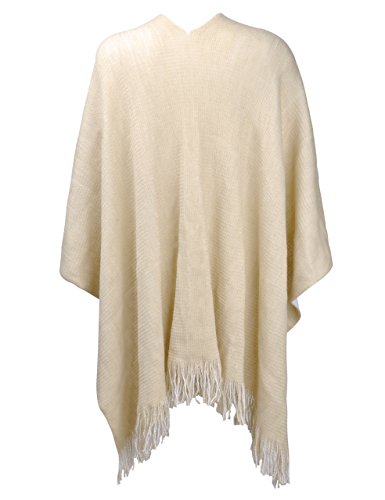 ZLYC Women's Reversible Winter Knitted Cardigan Faux Cashmere Fringe Capes Shawl Blanket Wrap Sweater3