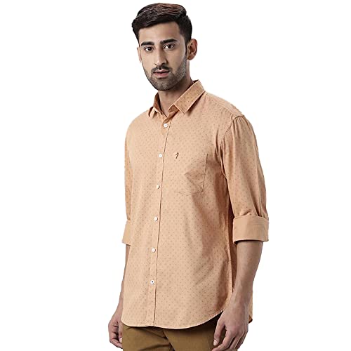 Image of Indian Terrain Printed Cotton Slim Fit Mens Casual Shirt
