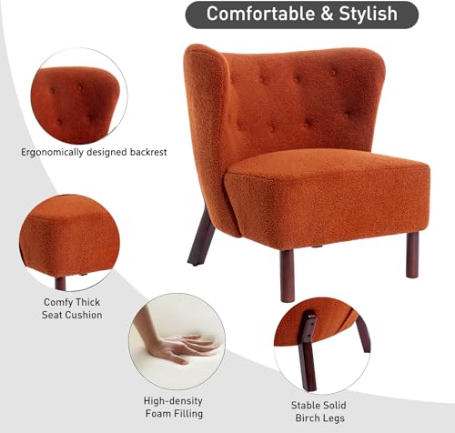 Sillón Acogedor Plegable Naranja Oscuro miniatura 3