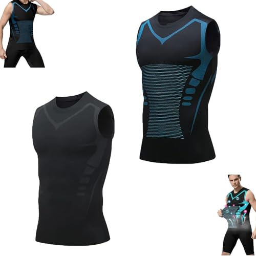 Proteínas, Maynox - Camisa de compresión Vitaboost Maynox, 807+806 Negro, XX-Large