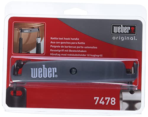 Ganchos mango Weber 7478 para herramientas de barbacoa de carbón negra compacta 3