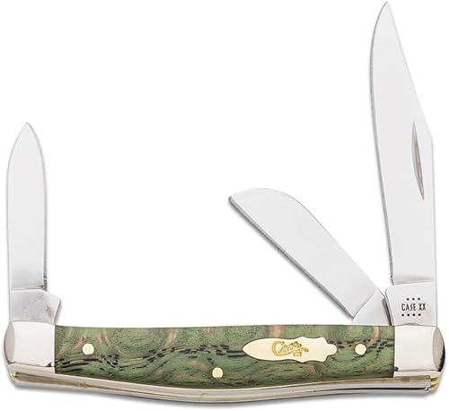Miniatura 3 de Case xx Knives Stockman 64075 Kelly Green - Cuchillo de bolsillo de madera de roble rizado