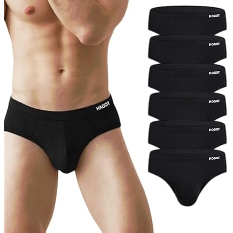 HAGOT Men's Modal Briefs Multipack, Black Cover
