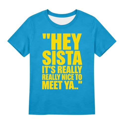 Hey Sista Its Really Nice to Meet Ya Shirt Big Sister Shirt Sky Blue L - image 4