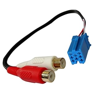 Aerzetix Mini ISO AUX-IN AUX op RCA voor autoradio’s