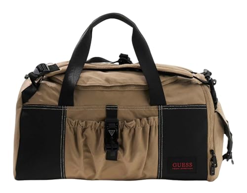 Sac de sport GUESS Dubai Duffle beige pour vos week-ends et séances de fitness