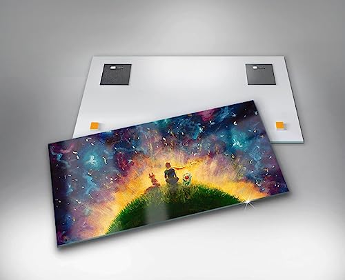 Image verre coloré Petit Prince pour salon moderne Wallfluent 100x50cm