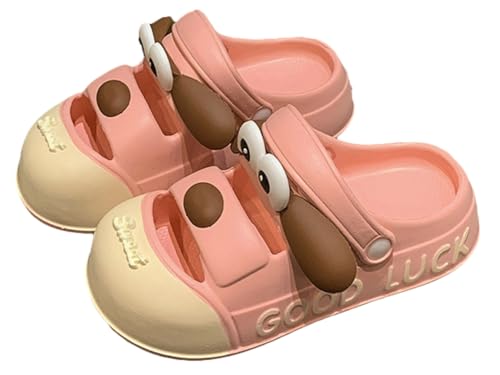 Women’s Cute Cartoon Dog Platform Clogs Non Slip EVA Outdoor Beach Pool Slide Summer Sandals Home Slippers Garden Shoes