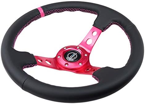 Miniatura 3 de NRG Innovations - Volante de cuero reforzado RST-006FH + ambientador de laboratorio de rendimiento estadounidense