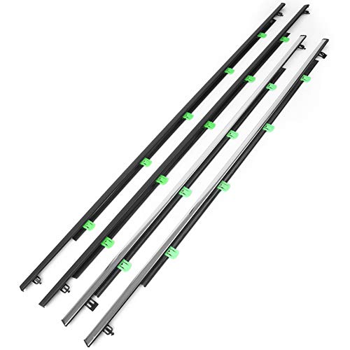 Newsmarts 4Pcs Weatherstrip Window Molding Trim Car Outside Window Seal Belt Compatible With Honda Cr-V 2007 2008 2009 2010 2011, Chrome #TOP1