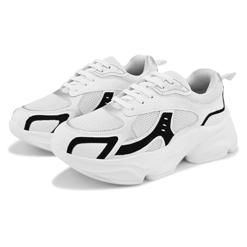Image of Centrino Women Sneaker | Cushioned Insole for Comfort | Stylish Lace-Up Design | Perfect for Casual Outfit for Ladies (9493)