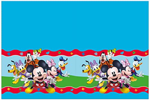 Procos - Mantel plástico Disney Mickey Rock The House (180 x 120 cm), Dibujos Animados, Multicolor, 180 x 120 cm, 93825