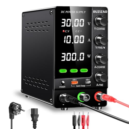 RUZIZAO Alimentation de Laboratoire 30V 10A Alimentation Laboratoire Réglable avec...