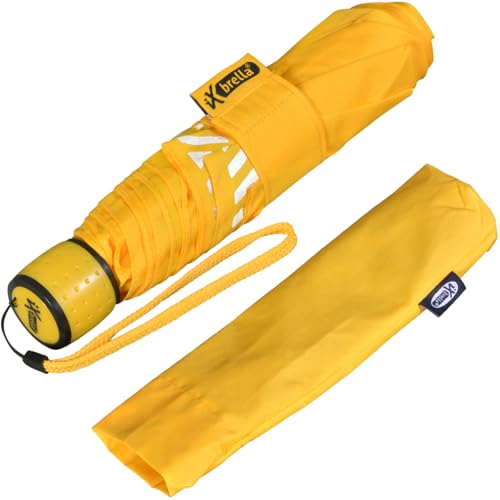 iX-brella Mini Kinderschirm Safety Reflex extra leicht - neon gelb